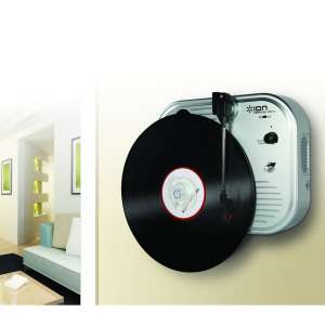 ION Vertical Vinyl Wall Mounted Retro Turntable